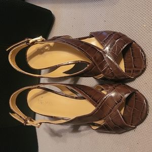 MICHAEL Michael Kors brown heels.